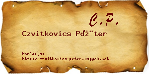 Czvitkovics Péter névjegykártya